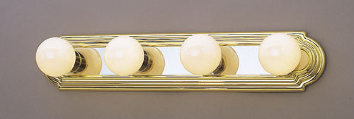 Forte - 5245-04-25 - Four Light Bath Strip - Vanity BB - Polished Brass and Chrome