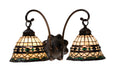 Meyda Tiffany - 18530 - Two Light Wall Sconce - Tiffany Roman - Galvinized