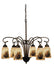 Meyda Tiffany - 18669 - Six Light Chandelier - Pine Barons - Mahogany Bronze
