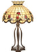 Meyda Tiffany - 19138 - Three Light Table Lamp - Roseborder - Mahogany Bronze