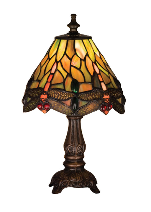 Meyda Tiffany - 26613 - One Light Mini Lamp - Tiffany Hanginghead Dragonfly - Oranger Red