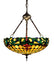 Meyda Tiffany - 26694 - Three Light Inverted Pendant - Duffner & Kimberly Colonial - Beige Burgundy Blue/Green Green