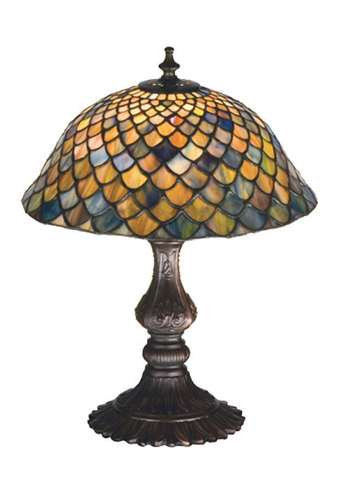 Meyda Tiffany - 27170 - One Light Table Lamp - Fishscale - Green/Blue