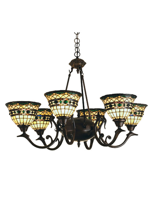 Meyda Tiffany - 27402 - Six Light Chandelier - Tiffany Roman - Craftsman Brown