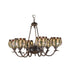 Meyda Tiffany - 27404 - Six Light Chandelier - Jeweled Basket - Mahogany Bronze