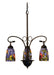 Meyda Tiffany - 27414 - Three Light Chandelier - Rosebush - Craftsman Brown