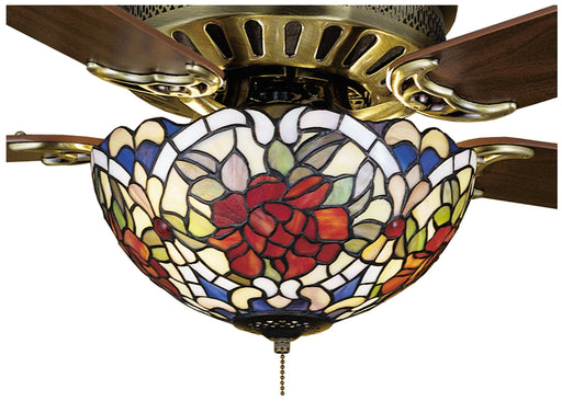 Meyda Tiffany - 27458 - Fan Light Fixture - Renaissance Rose - Beige Burgundy Ca