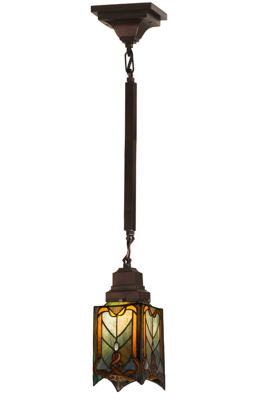 Meyda Tiffany - 29333 - One Light Mini Pendant - Cottage Mission - Pbnawg Ha Clear