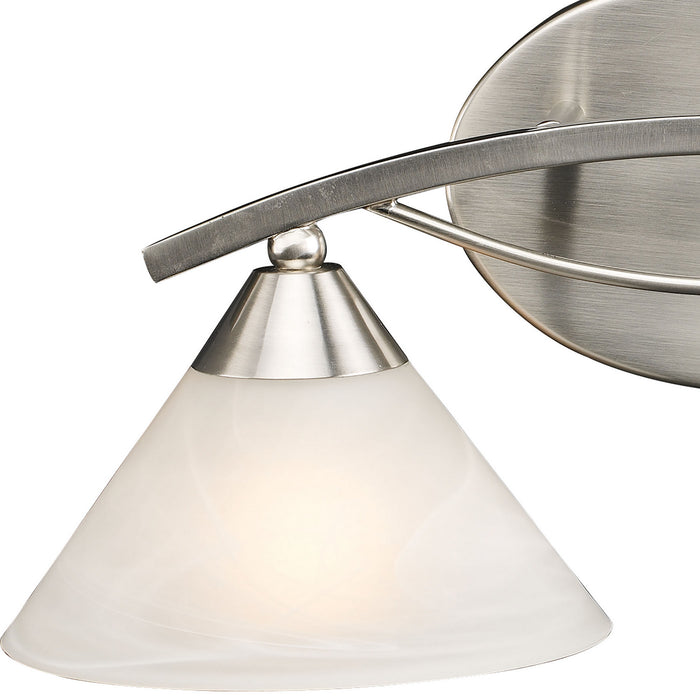 Two Light Vanity Lamp from the Elysburg collection in Satin Nickel finish