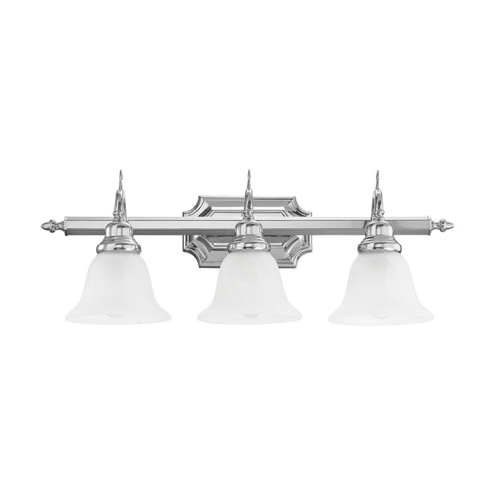 Three Light Bath Vanity from the French Regency collection in Polished Chrome finish