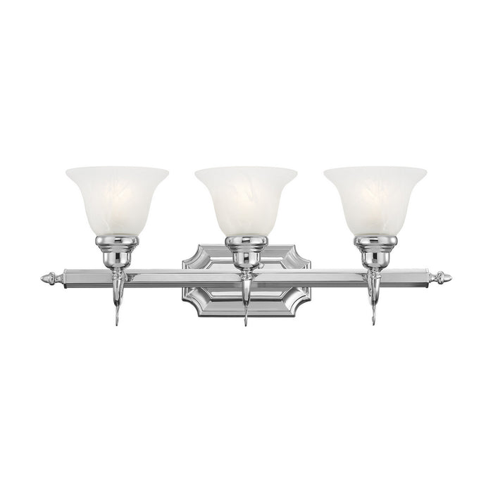 Three Light Bath Vanity from the French Regency collection in Polished Chrome finish