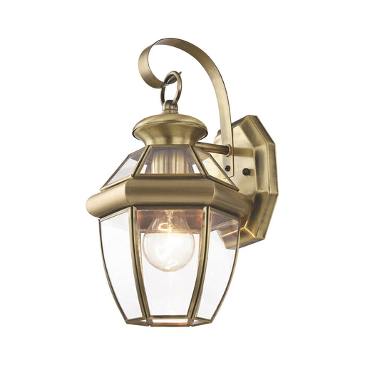 Livex Lighting - 2051-01 - One Light Outdoor Wall Lantern - Monterey - Antique Brass