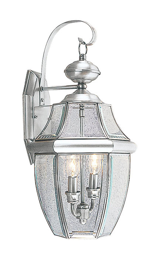 Livex Lighting - 2251-91 - Two Light Outdoor Wall Lantern - Monterey - Brushed Nickel