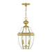 Livex Lighting - 2255-02 - Two Light Outdoor Pendant - Monterey - Polished Brass
