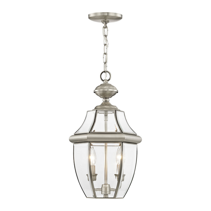 Livex Lighting - 2255-91 - Two Light Outdoor Pendant - Monterey - Brushed Nickel