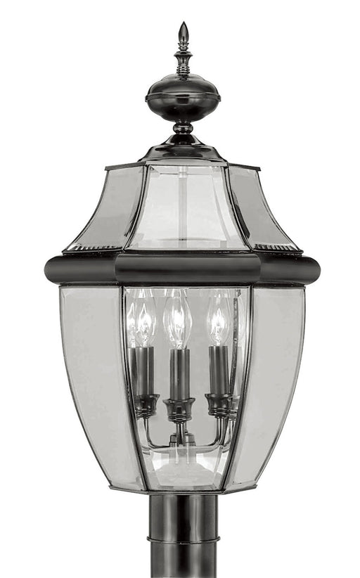 Livex Lighting - 2354-04 - Three Light Post-Top Lanterm - Monterey - Black