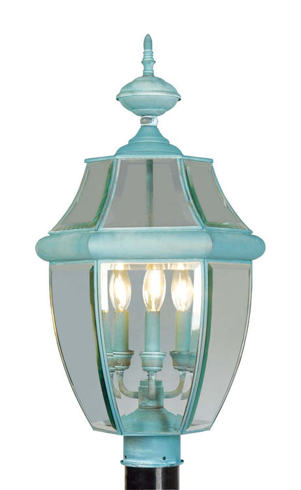 Livex Lighting - 2354-06 - Three Light Post-Top Lanterm - Monterey - Verdigris