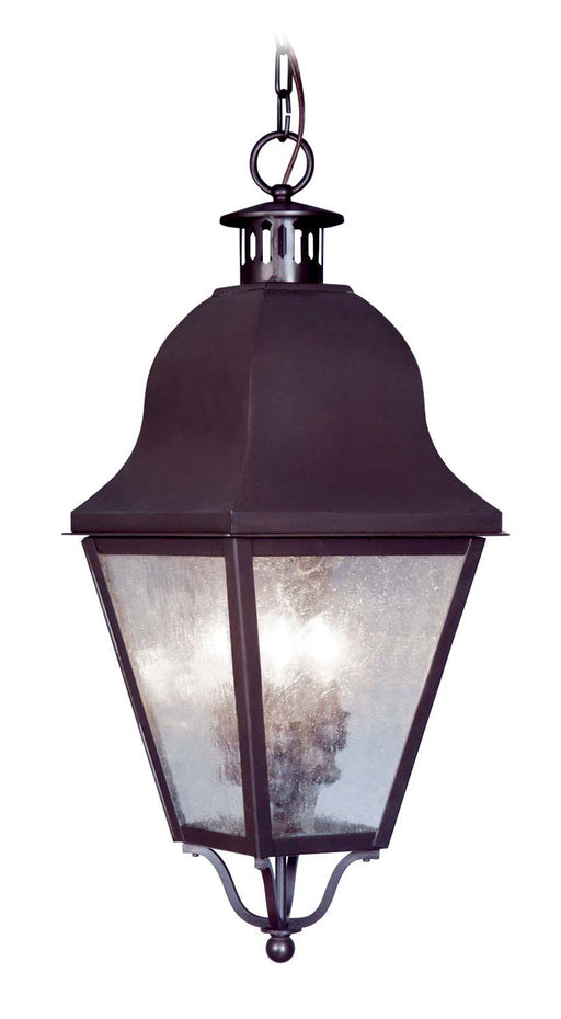 Livex Lighting - 2557-07 - Three Light Outdoor Pendant - Amwell - Bronze