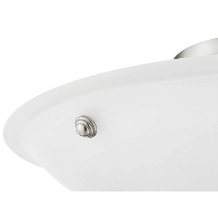 Three Light Ceiling Mount from the Oasis collection in Brushed Nickel finish