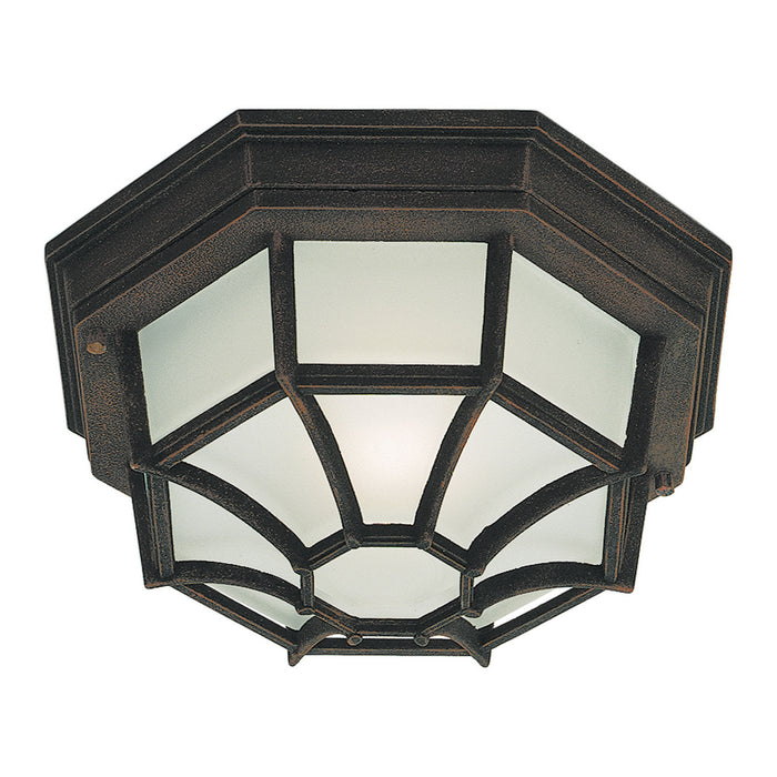 Forte - 17005-01-28 - One Light Outdoor Flush Mount - Painted Rust