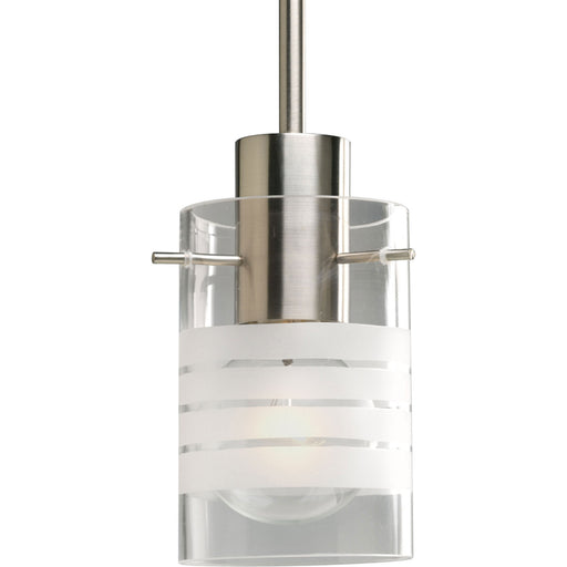 Progress Lighting - P5158-09 - One Light Mini Pendant - Glass Pendants - Brushed Nickel