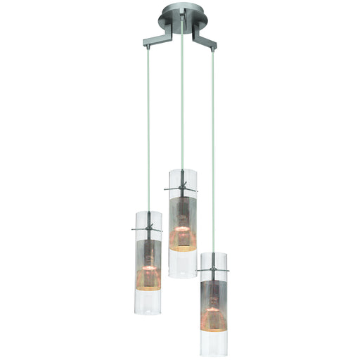 Access - 50526-BS/CLM - Three Light Pendant - Spartan - Brushed Steel