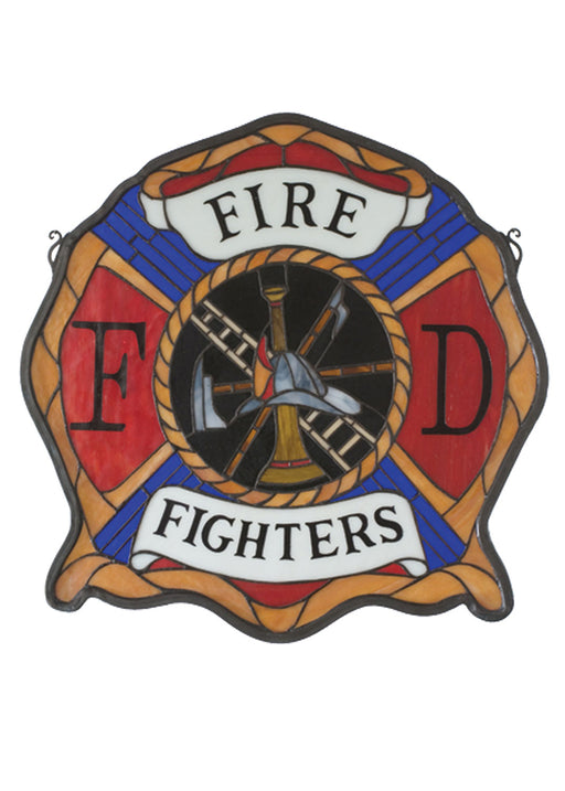 Meyda Tiffany - 18999 - Window - Fireman`S Shield - Wrought Iron