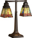 Meyda Tiffany - 48203 - Two Light Table Lamp - Prairie Dragonfly - Pbag Flame Orange
