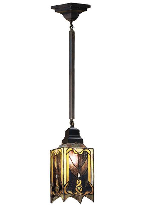 Meyda Tiffany - 49125 - One Light Mini Pendant - Cottage Mission - Pbnawg Ha Clear
