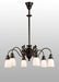 Meyda Tiffany - 50655 - Six Light Chandelier - Binghamton - Craftsman Brown
