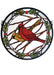 Meyda Tiffany - 65289 - Window - Cardinals & Holly - Zasdy Flame Haxa Blue