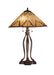 Meyda Tiffany - 66226 - Three Light Table Lamp - Nuevo - Beige Hagr Xag
