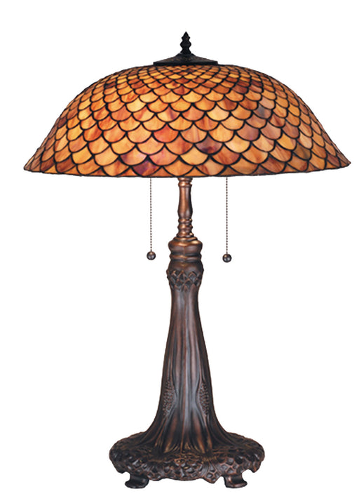Meyda Tiffany - 74040 - 27.5``Table Lamp - Fishscale - Antique