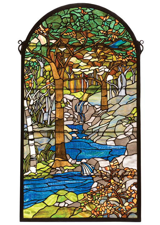 Meyda Tiffany - 77530 - Window - Tiffany Waterbrooks - Green Oaka Amber Grey