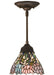 Meyda Tiffany - 82422 - One Light Mini Pendant - Wisteria - Beige Pink Purple
