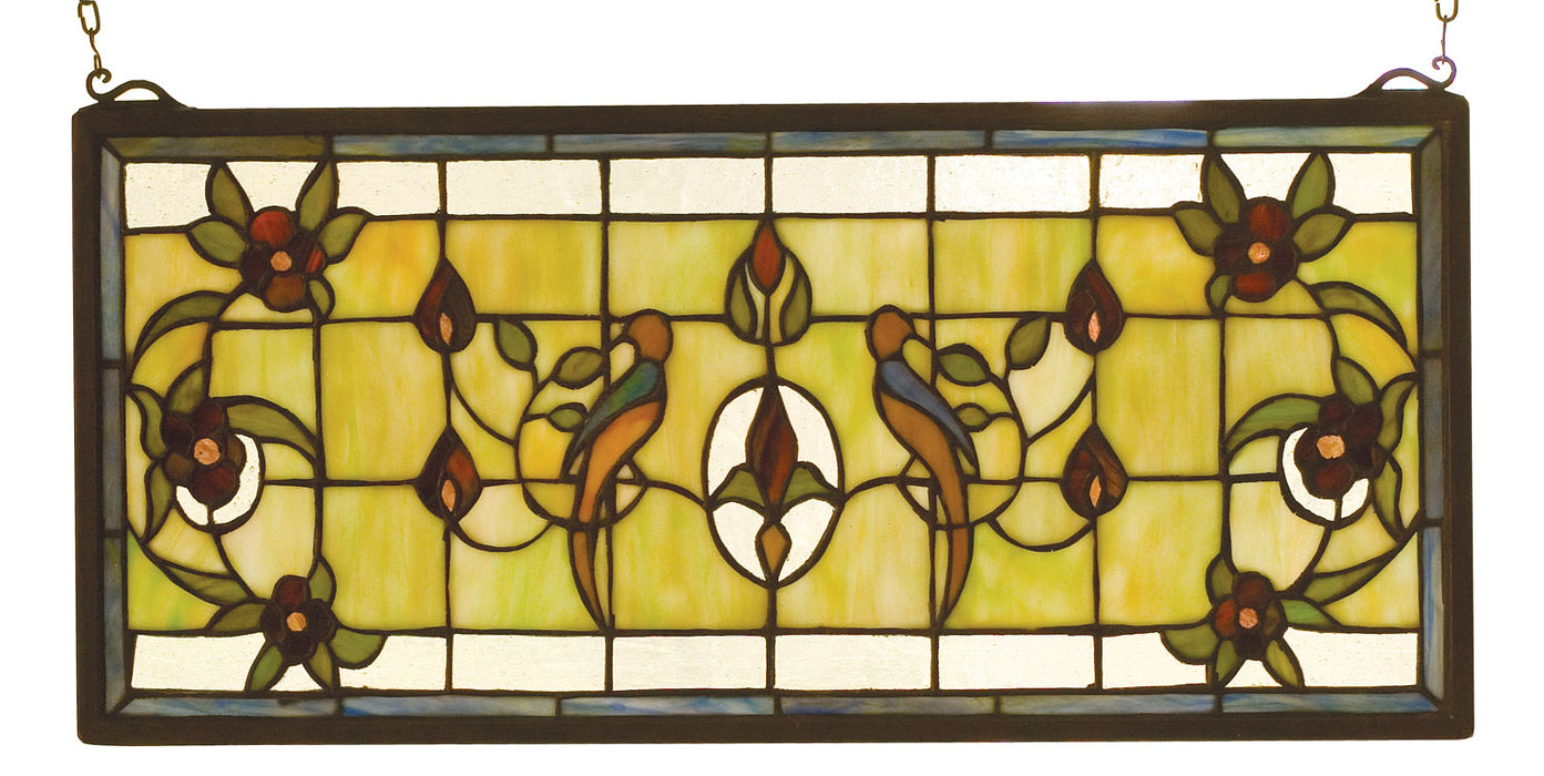 Meyda Tiffany - 98451 - Window - Lancaster - Avocado Ia Green/Blue Burgundy Zasdy