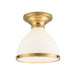 Hudson Valley - 2612-AGB - One Light Semi Flush Mount - Randolph - Aged Brass