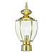 Livex Lighting - 2009-02 - One Light Outdoor Post-Top Lanterm - Outdoor Basics - Polished Brass