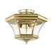 Livex Lighting - 4083-02 - Three Light Ceiling Mount - Monterey - Polished Brass