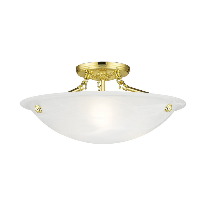 Livex Lighting - 4273-02 - Three Light Ceiling Mount - Oasis - Polished Brass