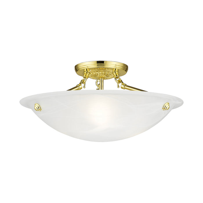 Livex Lighting - 4273-02 - Three Light Ceiling Mount - Oasis - Polished Brass