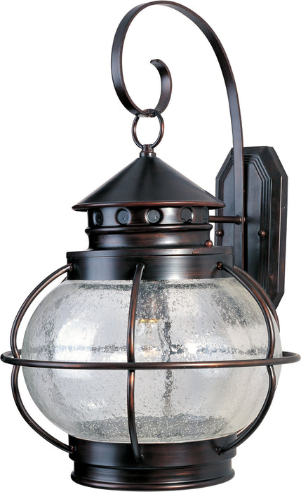 One Light Outdoor Wall Lantern from the Portsmouth collection in Oil Rubbed Bronze finish
