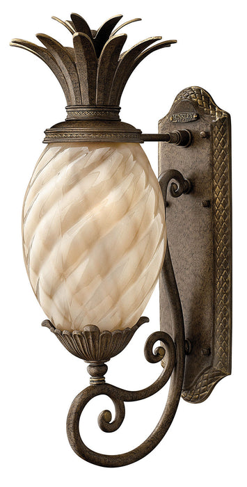 One Light Wall Mount from the Plantation collection in Pearl Bronze finish