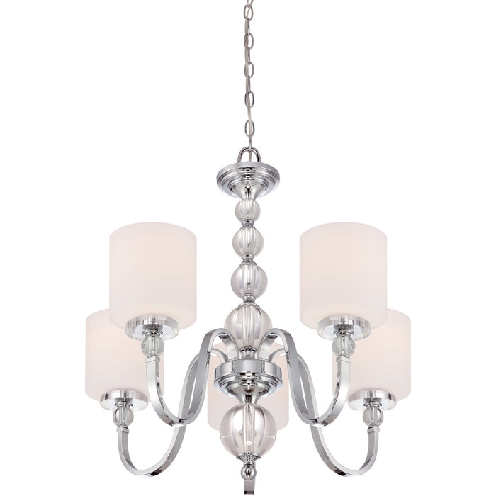 Five Light Chandelier from the Downtown collection in Polished Chrome finish
