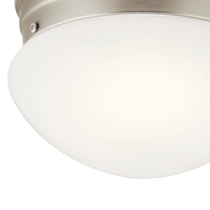 One Light Flush Mount from the Ceiling Space collection in Brushed Nickel finish