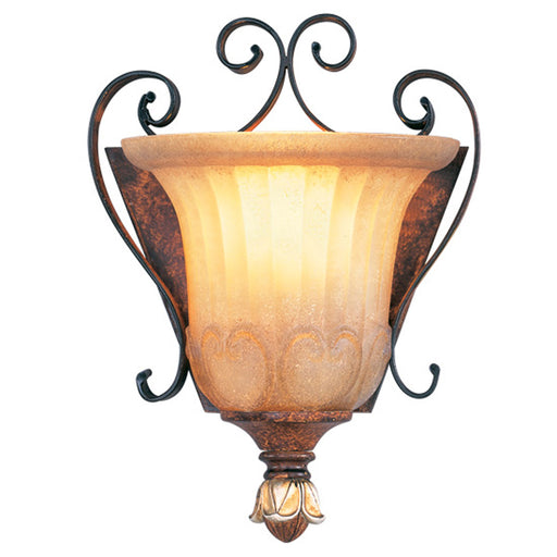 Livex Lighting - 8560-63 - One Light Wall Sconce - Villa Verona - Verona Bronze with Aged Gold Leaf Accents