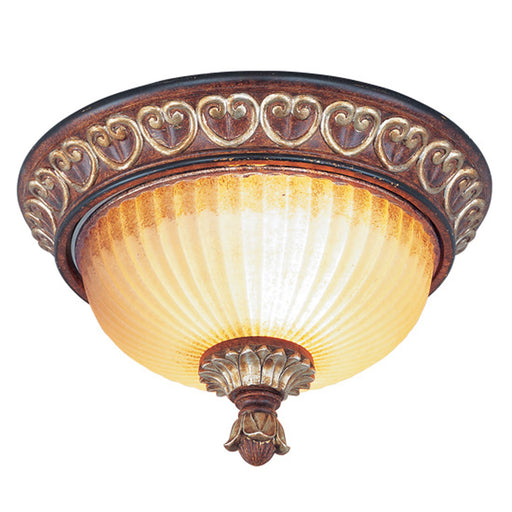 Livex Lighting - 8562-63 - Two Light Ceiling Mount - Villa Verona - Verona Bronze with Aged Gold Leaf Accents