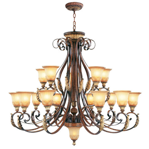 Livex Lighting - 8568-63 - 16 Light Chandelier - Villa Verona - Verona Bronze with Aged Gold Leaf Accents