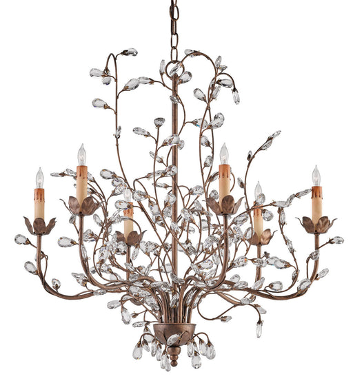 Currey and Company - 9882 - Six Light Chandelier - Crystal Bud - Cupertino
