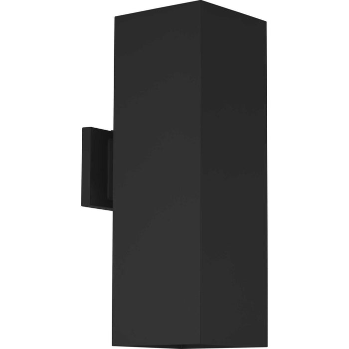 Two Light Wall Lantern from the Square collection in Black finish